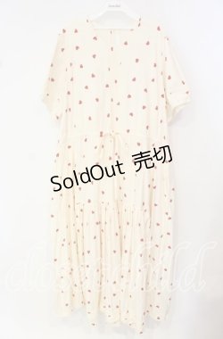 画像1: KANEKO ISAO / ハート柄ワンピース【お直しあり】  アイボリー O-25-10-14-145-EL-OP-IG-OS