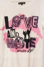 画像2: 【SALE】HELL CAT PUNKS / キャットプリントロングTシャツ  ホワイト O-25-10-14-146-PU-TO-IG-ZT265 (2)