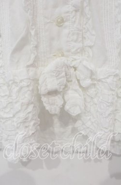 画像3: PINK HOUSE / タックフリルブラウス  シロ O-25-10-14-147-LO-BL-IG-OS