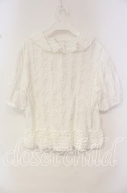 画像4: PINK HOUSE / タックフリルブラウス  シロ O-25-10-14-147-LO-BL-IG-OS