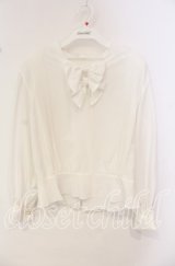 INGEBORG / リボン使いブラウス  シロ O-25-10-14-149-LO-BL-OW-ZT380