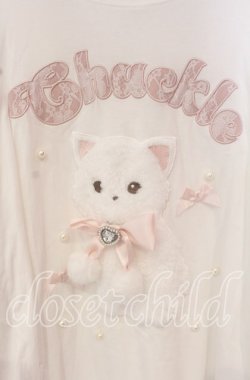 画像2: Ank Rouge / ネコちゃんドッキングTe  シロ×ピンク O-25-10-14-151-CA-TO-IG-OS