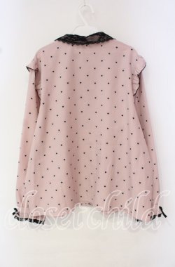 画像3: DearMyLoveWhip / レース重ねハートドットフリルブラウス 5L クロ O-25-10-14-155-LO-BL-IG-OS