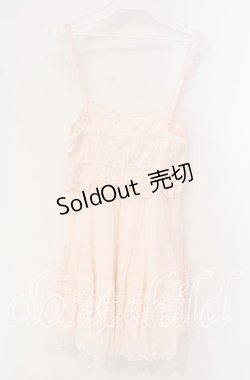 画像4: LIZ LISA / カットワークレース切り替えキャミワンピース 0 ピンク O-25-10-14-156-LO-OP-OW-OS