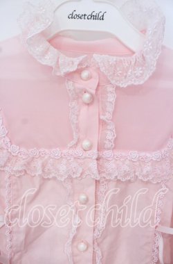 画像2: Angelic Pretty / スクエア切替プリンセスボウタイブラウス  ピンク O-25-10-14-157-AP-BL-IG-OS