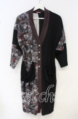 Qutie Frash / 和柄ロングカーデ  レッド×ブラック O-25-10-14-024-QU-TO-OW-OS