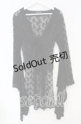 gouk / 総レース着物カーディガン  ブラック O-25-10-14-025-GO-TO-OW-OS