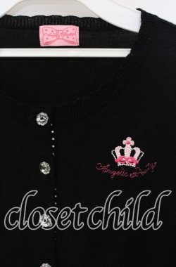 画像2: Angelic Pretty / シュガークラウン刺繍ニットカーディガン  クロ O-25-10-14-030-AP-TO-IG-OS