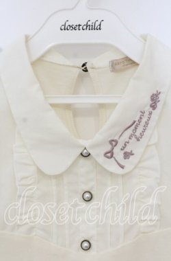 画像2: axes femme POETIQUE / 刺繍カラーカットソー M キナリ O-25-10-14-003-AX-TO-OW-OS