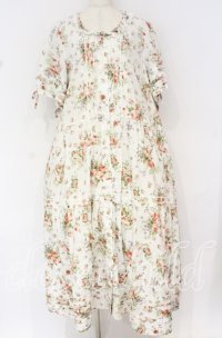 PINK HOUSE / バラの騎士プリントワンピース【お直しあり】  シロ O-25-10-14-032-LO-OP-IG-OS