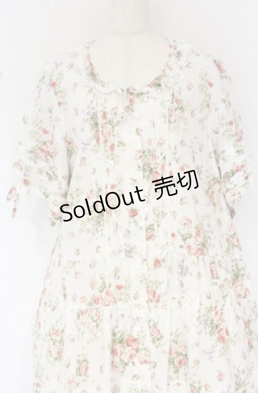 画像2: PINK HOUSE / バラの騎士プリントワンピース【お直しあり】  シロ O-25-10-14-032-LO-OP-IG-OS (2)