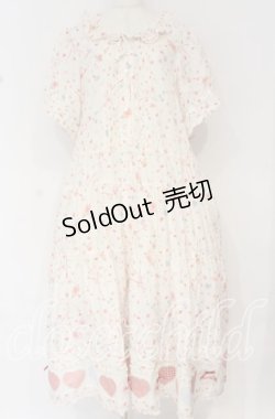 画像1: PINK HOUSE / メリーローズプリントワンピース【お直しあり】  シロ×ピンク O-25-10-14-033-LO-OP-IG-OS