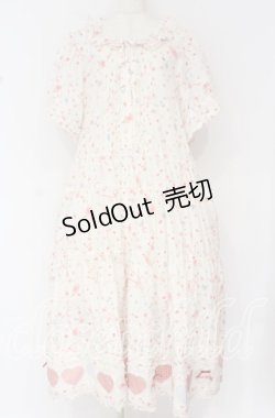 画像2: PINK HOUSE / メリーローズプリントワンピース【お直しあり】  シロ×ピンク O-25-10-14-033-LO-OP-IG-OS