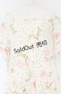 画像2: KANEKO ISAO / ローズタックワンピース【お直しあり】  アイボリー O-25-10-14-034-EL-OP-IG-OS