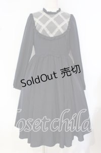 Emily Temple cute / チュールフリルワンピース  ダークネイビー O-25-10-16-026-ET-OP-OW-OS