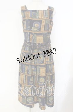 画像1: Jane Marple / Royal library スクエアドレス  ネイビー O-25-10-16-039-JM-OP-YM-OS