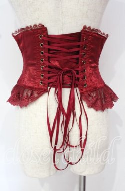 画像4: ATELIER PIERROT / Frill Short Corset コルセット  ワイン O-25-10-16-041-EL-TO-IG-OS