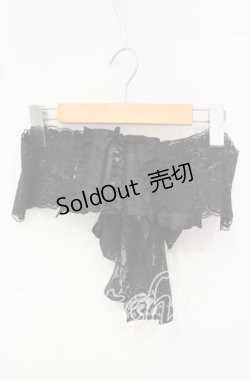 画像1: MARBLE / コルセット型フェミニンレースベルト  クロ O-25-10-16-042-GO-ZA-IG-OS