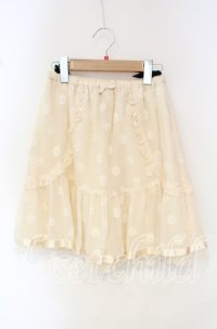 Emily Temple cute / 起毛ドットスカート  アイボリー O-25-10-16-045-ET-SK-IG-ZT062