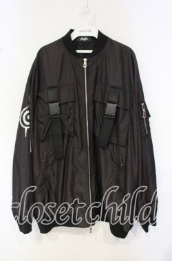 画像1: AdaNous / バックプリントブルゾン  赤みのあるブラック O-25-10-16-063-PU-JA-OW-OS