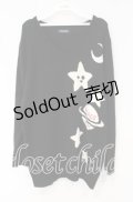 PEACE NOW / スペースロングニット M ブラック O-25-10-16-065-PU-TO-IG-OS