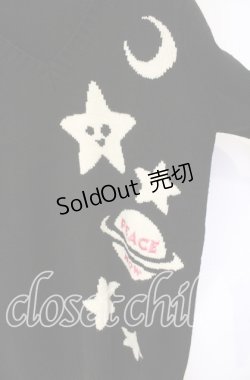 画像2: PEACE NOW / スペースロングニット M ブラック O-25-10-16-065-PU-TO-IG-OS