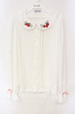 画像1: axes femme kawaii / ベリーズピクニックブラウス M シロ O-25-10-16-066-AX-BL-OW-OS