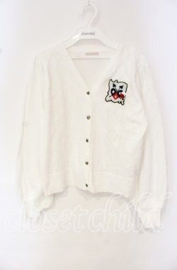画像1: axes femme POETIQUE / ふしぎの国のアリス/カーディガン M シロ O-25-10-16-068-AX-TO-OW-OS