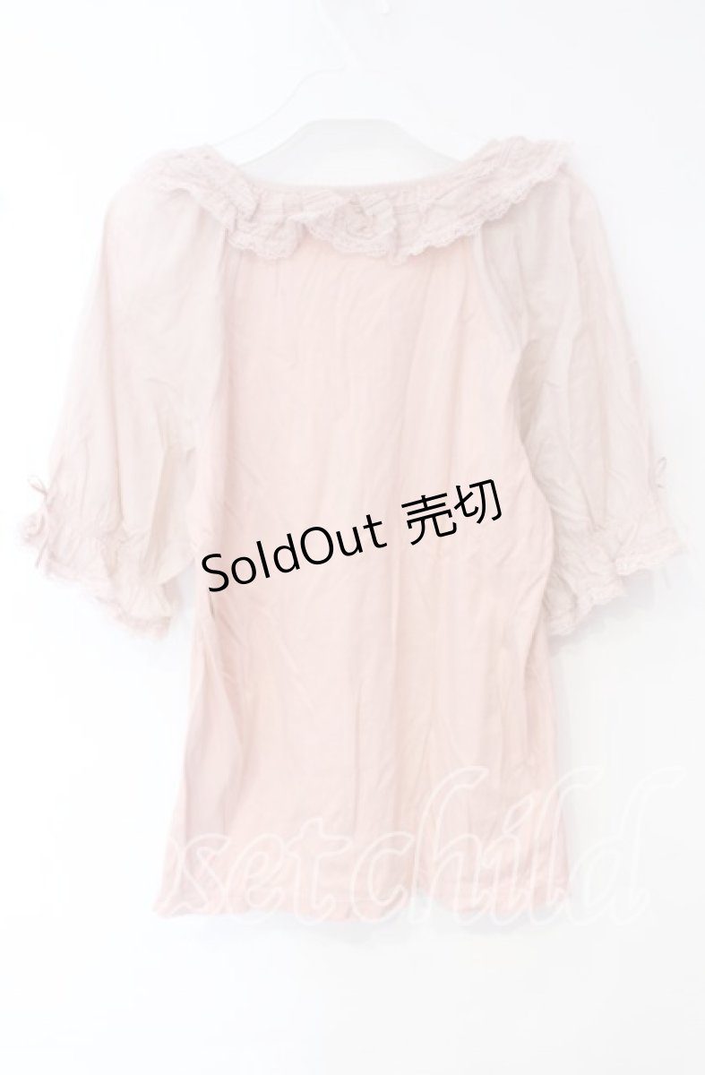 画像3: PINK HOUSE / ローンフリル使いカットソー 4（L） ピンク O-25-10-16-069-LO-TO-OW-ZT238 (3)