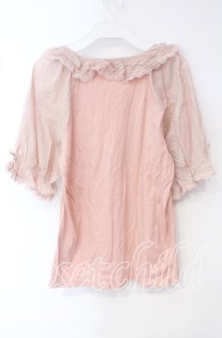画像3: PINK HOUSE / ローンフリル使いカットソー 4（L） ピンク O-25-10-16-069-LO-TO-OW-OS