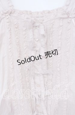 画像2: PINK HOUSE / ピコフリル使いキャミソールブラウス  ピンク O-25-10-16-070-LO-TO-OW-OS