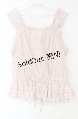 画像3: PINK HOUSE / ピコフリル使いキャミソールブラウス  ピンク O-25-10-16-070-LO-TO-OW-OS