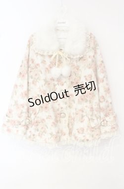 画像1: LIZ LISA / 花柄ポンチョ風コート  オフ×ピンク O-25-10-16-071-LO-CO-IG-OS
