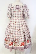 axes femme kawaii / ベリーズピクニックワンピース M ラベンダー O-25-10-16-007-AX-OP-OW-OS