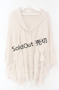 Lizmelo / ニットポンチョ  ピンク O-25-10-16-074-LO-TO-IG-ZT091