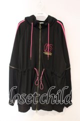 LISTEN FLAVOR / 巡音ルカ ジャージパーカー  ブラック×ピンク O-25-10-16-076-PU-TO-IG-ZT1211F