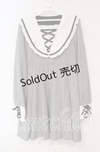 DearMyLove / レースアップセーラーワンピース L グレー O-25-10-16-079-EL-OP-OW-OS