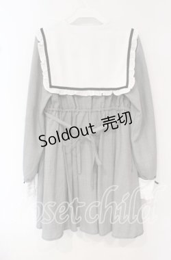 画像3: DearMyLove / レースアップセーラーワンピース L グレー O-25-10-16-079-EL-OP-OW-OS