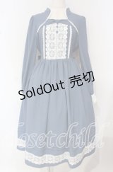 axes femme kawaii / プランタンワンピース  ブルー×シロ O-25-10-16-008-AX-OP-IG-OS