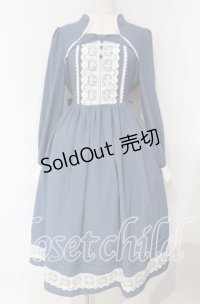 axes femme kawaii / プランタンワンピース  ブルー×シロ O-25-10-16-008-AX-OP-IG-OS