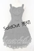 metamorphose / フリルリボンホルタージャンパースカート  クロ O-25-10-16-015-ME-OP-IG-OS