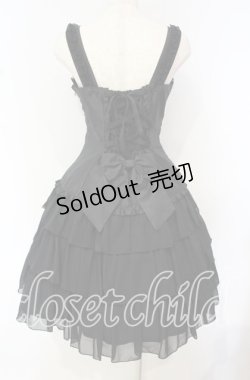 画像4: metamorphose / フリルリボンホルタージャンパースカート  クロ O-25-10-16-015-ME-OP-IG-OS
