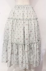 画像4: axes femme Kawaii / ハートドット柄ティアードスカート M ミント O-25-10-16-018-AX-SK-YM-OS (4)