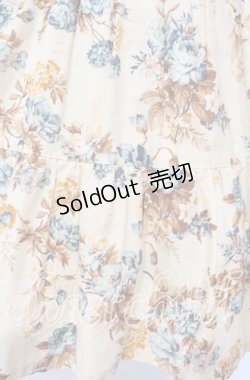 画像2: Innocent World / ロココ調バラ柄テイアードジャンパースカート  生成り O-25-10-16-019-IW-OP-IG-OS