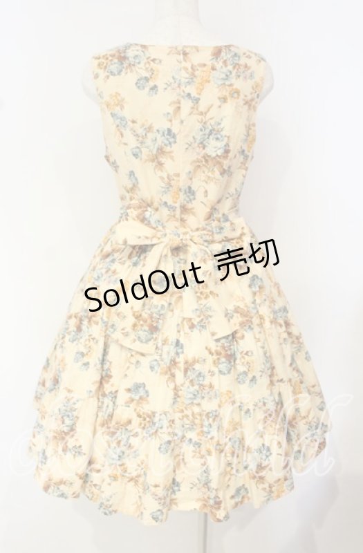 画像4: Innocent World / ロココ調バラ柄テイアードジャンパースカート  生成り O-25-10-16-019-IW-OP-IG-OS (4)