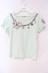 画像1: Emily Temple cute / ネックレスプリントTシャツ  ミント O-25-10-18-036-ET-TS-IG-OS (1)