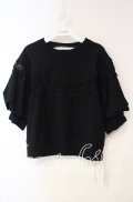 Jane Marple Dans Le Salon / Vintage lace-trim sweatshirt M クロ O-25-10-18-040-JM-TO-IG-OS