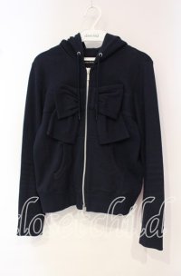 Jane Marple / リボンヨークのパーカー  ネイビー O-25-10-18-041-JM-TO-IG-ZT079