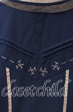 画像4: Ozz oneste / はしごレースダブルレースアップチュニック  ネイビー O-25-10-18-043-OO-BL-IG-OS