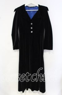 Moi-meme-Moitie / 別珍伯爵コート  ブラック O-25-10-18-049-MO-CO-OW-OS